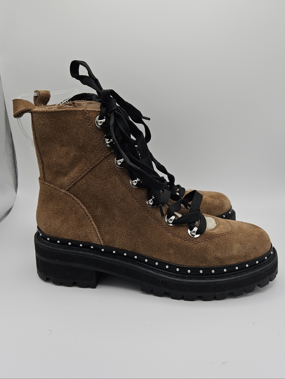 Steve Madden Rainier brown suede and faux fur boots size 7.5